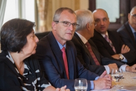 Secretário Luiz Antônio Bins, em reunião de secretariado