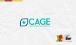 Sobre um fundo claro, lê-se Cage