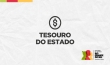 Sobre um fundo claro, lê-se Tesouro do Estado