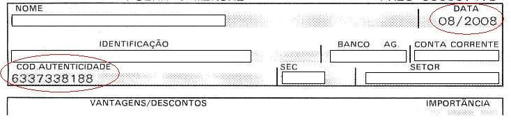 Código Autenticidade