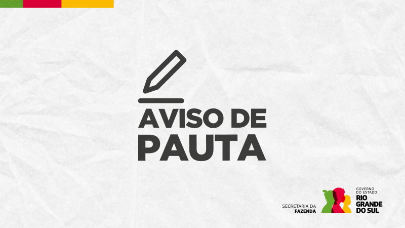 card gr&aacute;fico com os dizeres "aviso de pauta"