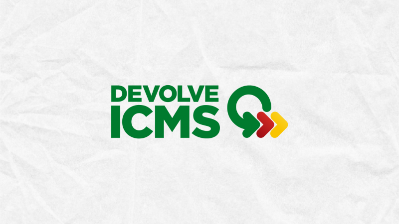 ARTE GR&Aacute;FICA CONTENDO O LOGOTIPO DO PROGRAMA DEVOLVE ICMS